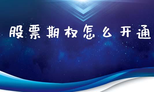 股票期权怎么开通_https://www.gongyisiwang.com_焦炭期货手续费_第1张