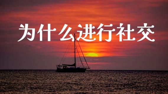 为什么进行社交_https://www.gongyisiwang.com_原油期货_第1张