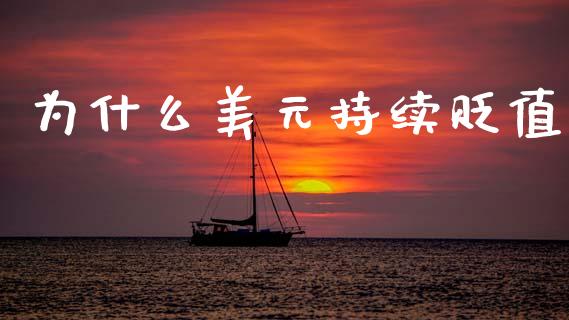 为什么美元持续贬值_https://www.gongyisiwang.com_股指期货交易手续费_第1张
