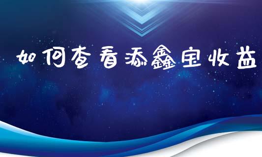 如何查看添鑫宝收益_https://www.gongyisiwang.com_恒指期货_第1张