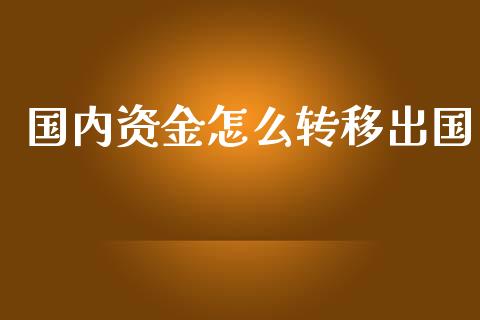 国内资金怎么转移出国_https://www.gongyisiwang.com_股指期货交易手续费_第1张