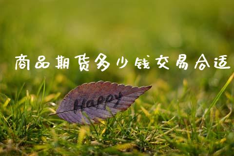 商品期货多少钱交易合适_https://www.gongyisiwang.com_道指_第1张