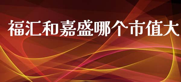 福汇和嘉盛哪个市值大_https://www.gongyisiwang.com_恒指期货_第1张