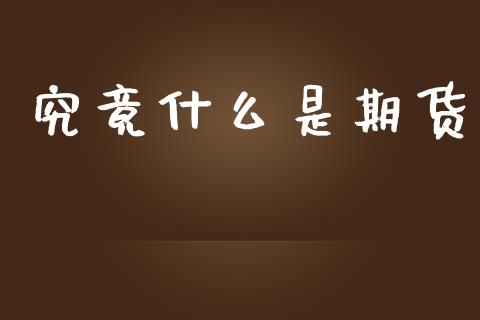 究竟什么是期货_https://www.gongyisiwang.com_股指期货交易手续费_第1张