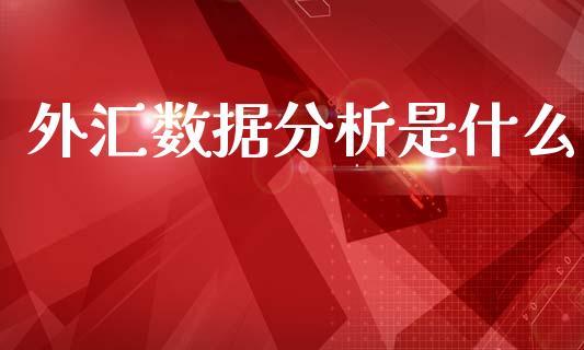 外汇数据分析是什么_https://www.gongyisiwang.com_广发期货手续费_第1张