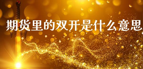 期货里的双开是什么意思_https://www.gongyisiwang.com_股指期货交易手续费_第1张