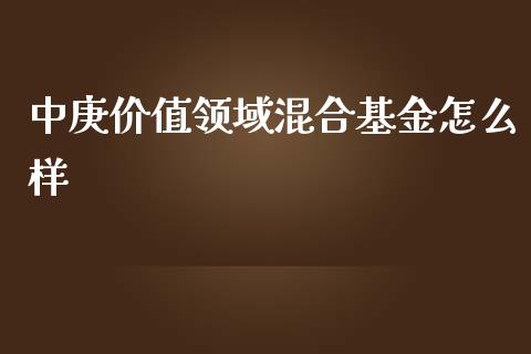 中庚价值领域混合基金怎么样_https://www.gongyisiwang.com_道指_第1张