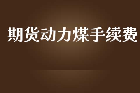 期货动力煤手续费_https://www.gongyisiwang.com_焦炭期货手续费_第1张
