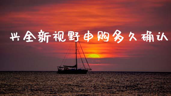 兴全新视野申购多久确认_https://www.gongyisiwang.com_焦炭期货手续费_第1张