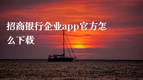 招商银行企业app官方怎么下载_https://www.gongyisiwang.com_原油期货_第1张