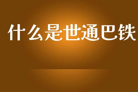什么是世通巴铁_https://www.gongyisiwang.com_道指_第1张