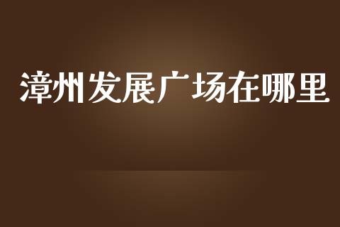 漳州发展广场在哪里_https://www.gongyisiwang.com_焦炭期货手续费_第1张