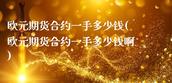 欧元期货合约一手多少钱(欧元期货合约一手多少钱啊)_https://www.gongyisiwang.com_焦炭期货手续费_第1张