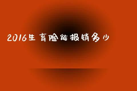 2016生育险能报销多少_https://www.gongyisiwang.com_恒指期货_第1张
