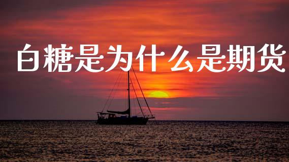 白糖是为什么是期货_https://www.gongyisiwang.com_焦炭期货手续费_第1张