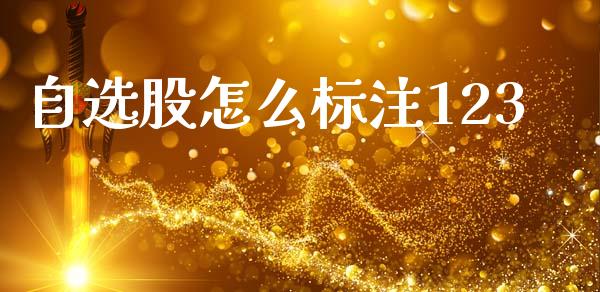 自选股怎么标注123_https://www.gongyisiwang.com_股指期货_第1张