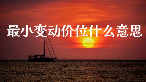 最小变动价位什么意思_https://www.gongyisiwang.com_道指_第1张
