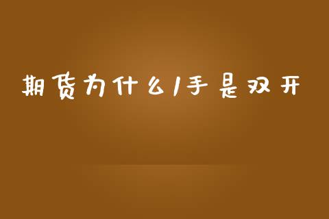 期货为什么1手是双开_https://www.gongyisiwang.com_期货公司手续费排名_第1张