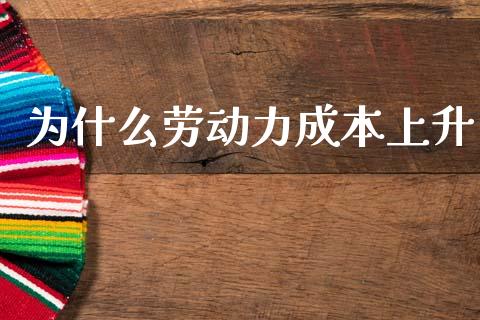 为什么劳动力成本上升_https://www.gongyisiwang.com_股指期货交易手续费_第1张