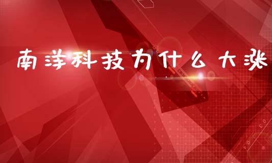 南洋科技为什么大涨_https://www.gongyisiwang.com_期货公司手续费排名_第1张