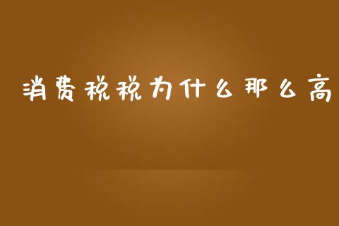 消费税税为什么那么高_https://www.gongyisiwang.com_道指_第1张