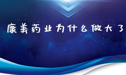 康美药业为什么做大了_https://www.gongyisiwang.com_恒指期货_第1张