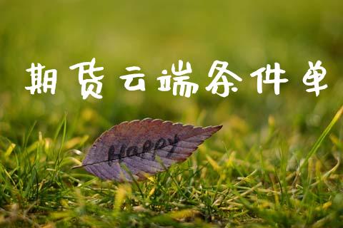 期货云端条件单_https://www.gongyisiwang.com_恒指期货_第1张