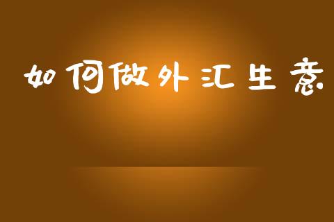 如何做外汇生意_https://www.gongyisiwang.com_焦炭期货手续费_第1张