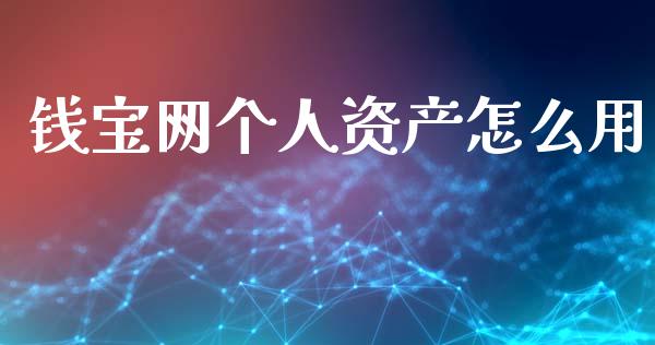 钱宝网个人资产怎么用_https://www.gongyisiwang.com_期货公司手续费排名_第1张