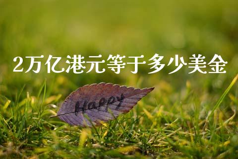 2万亿港元等于多少美金_https://www.gongyisiwang.com_广发期货手续费_第1张