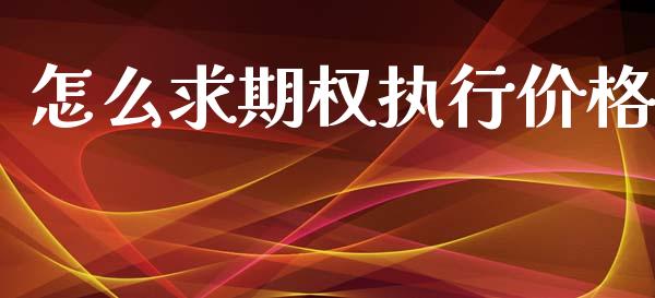 怎么求期权执行价格_https://www.gongyisiwang.com_道指_第1张