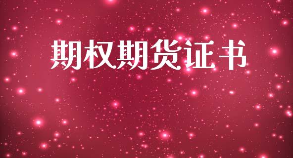 期权期货证书_https://www.gongyisiwang.com_原油期货_第1张