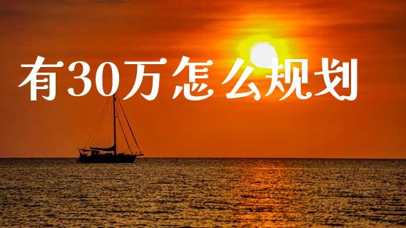 有30万怎么规划_https://www.gongyisiwang.com_广发期货手续费_第1张