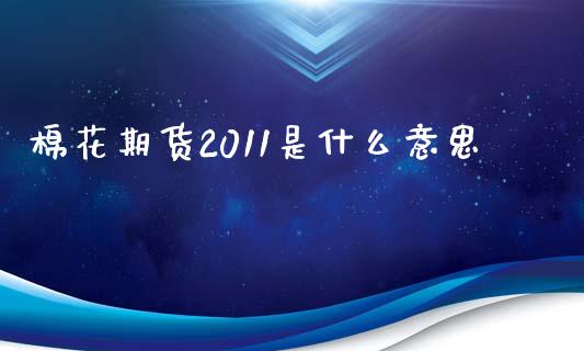 棉花期货2011是什么意思_https://www.gongyisiwang.com_期货公司手续费排名_第1张