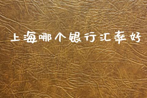 上海哪个银行汇率好_https://www.gongyisiwang.com_道指_第1张