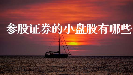 参股证券的小盘股有哪些_https://www.gongyisiwang.com_道指_第1张