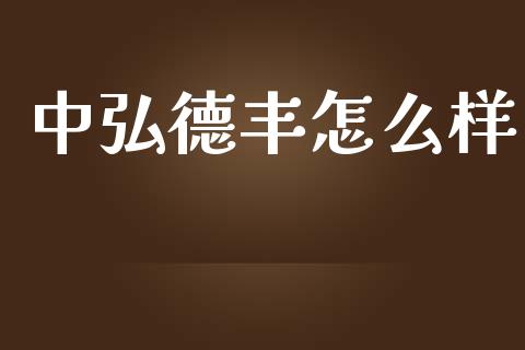 中弘德丰怎么样_https://www.gongyisiwang.com_广发期货手续费_第1张