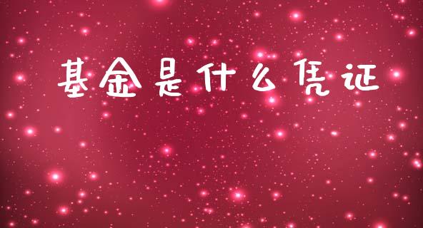 基金是什么凭证_https://www.gongyisiwang.com_广发期货手续费_第1张