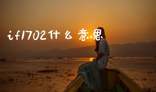 if1702什么意思_https://www.gongyisiwang.com_广发期货手续费_第1张