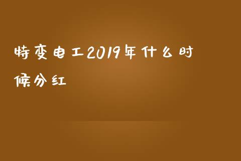 特变电工2019年什么时候分红_https://www.gongyisiwang.com_期货公司手续费排名_第1张
