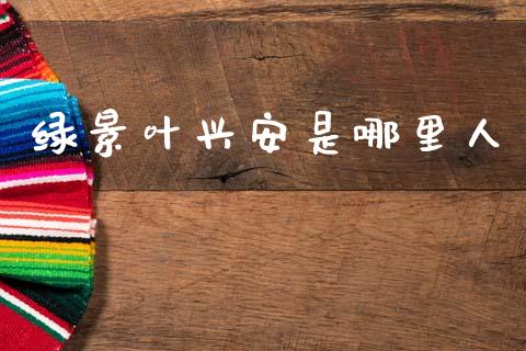 绿景叶兴安是哪里人_https://www.gongyisiwang.com_焦炭期货手续费_第1张