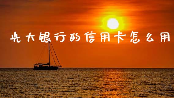 光大银行的信用卡怎么用_https://www.gongyisiwang.com_道指_第1张