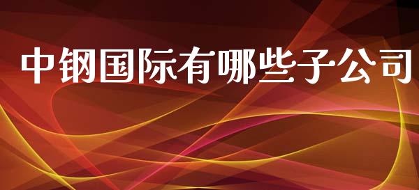 中钢国际有哪些子公司_https://www.gongyisiwang.com_股指期货_第1张