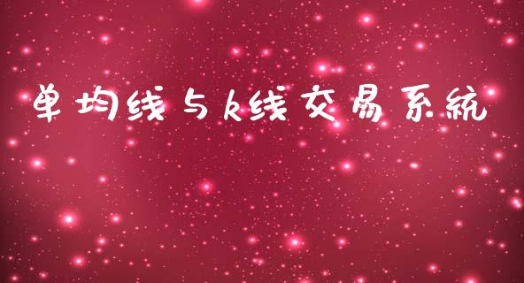 单均线与k线交易系统_https://www.gongyisiwang.com_广发期货手续费_第1张