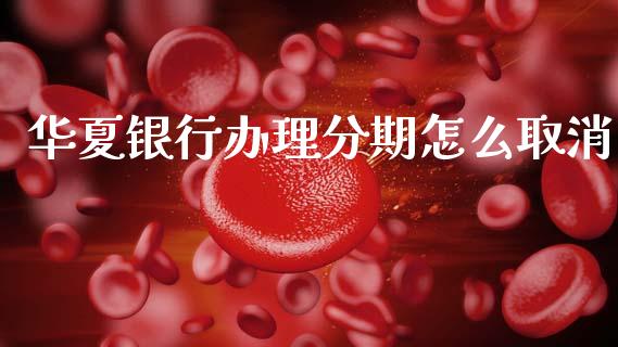 华夏银行办理分期怎么取消_https://www.gongyisiwang.com_股指期货交易手续费_第1张