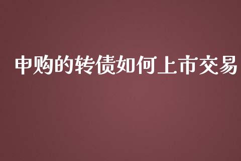 申购的转债如何上市交易_https://www.gongyisiwang.com_广发期货手续费_第1张