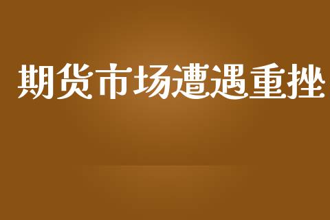 期货市场遭遇重挫_https://www.gongyisiwang.com_焦炭期货手续费_第1张