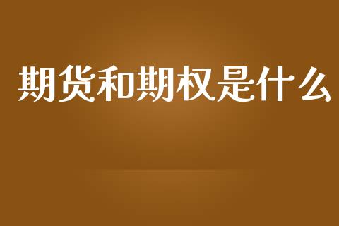 期货和期权是什么_https://www.gongyisiwang.com_期货公司手续费排名_第1张