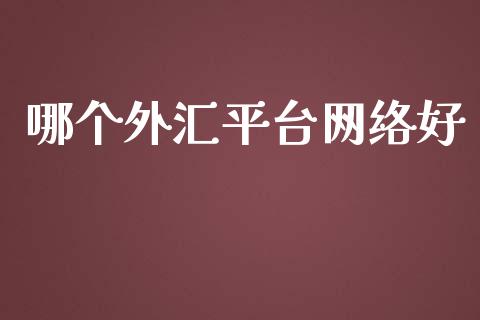 哪个外汇平台网络好_https://www.gongyisiwang.com_期货公司手续费排名_第1张