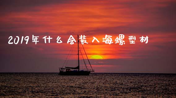 2019年什么会装入海螺型材_https://www.gongyisiwang.com_原油期货_第1张
